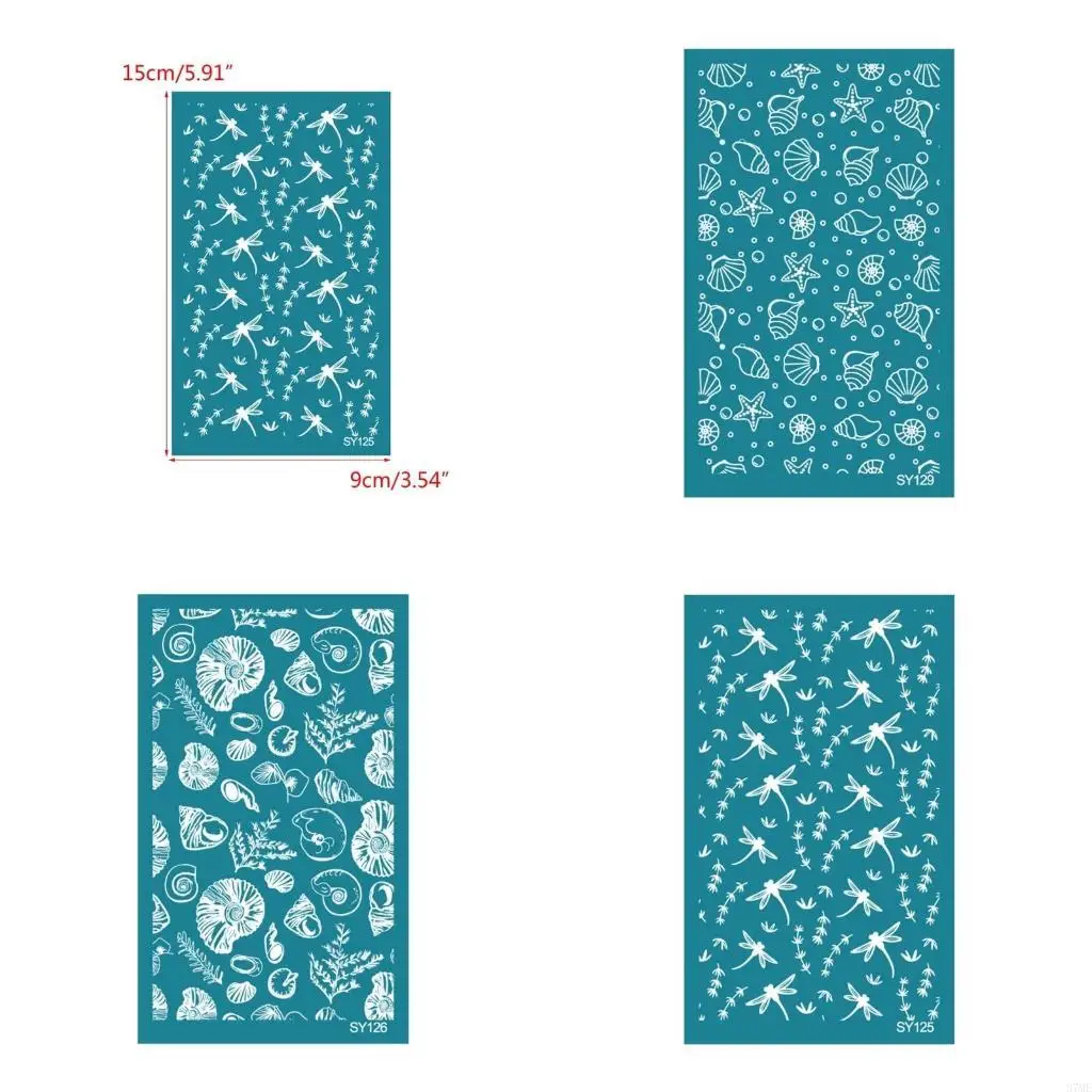 37ME Resuable Silk Screen Stencil for Clay Earring Making Geometric Silkscreen Print Mesh Stencils Craft Print Home Decor