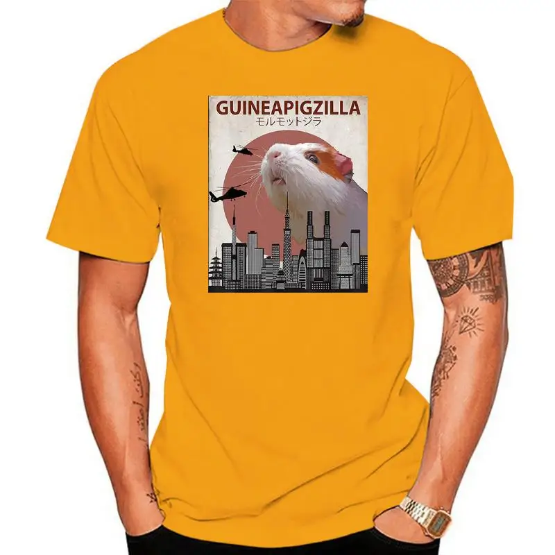 100% Cotton Guineapigzilla Funny Guinea Pig Funny Summer Men Novelty T-Shirt Women Casual Streetwear Soft Tee EU Size Gift