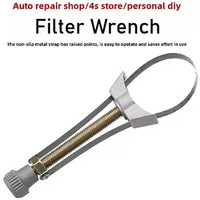 1pc Car Auto Motorcycle Oil Filter Removal Tool Strap Wrench Diameter Adjustable 60mm To 120mm Top Quality