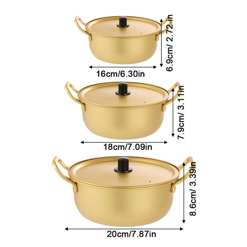 Korean Ramen Noodles Pot Aluminum Korean Drama Soup With Soup Heating Noodles Pot Noodle Milk Pot Cooking Fast Lid Pot Inst
