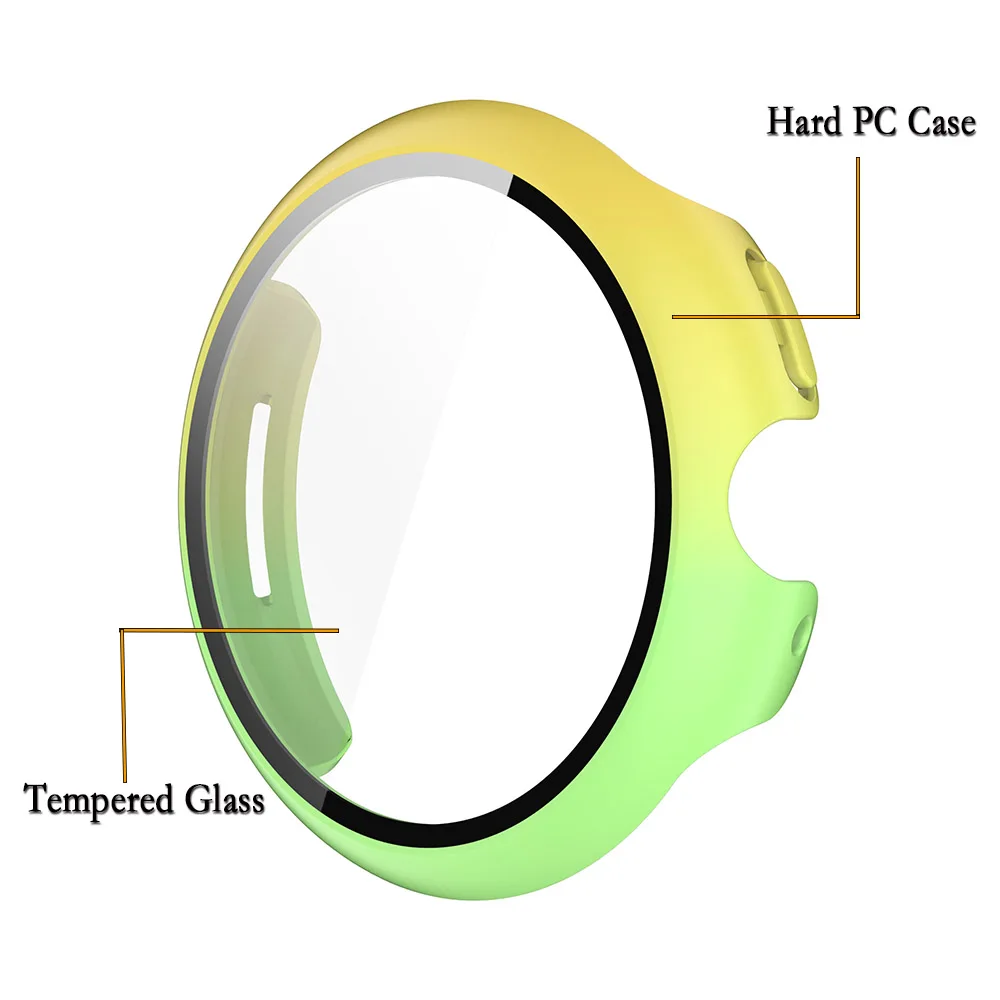 For Pixel Watch 3 41/45mm Case Full Coverage Screen Protector With Tempered Glass  2 in 1 Shell Watch Creative Decoration