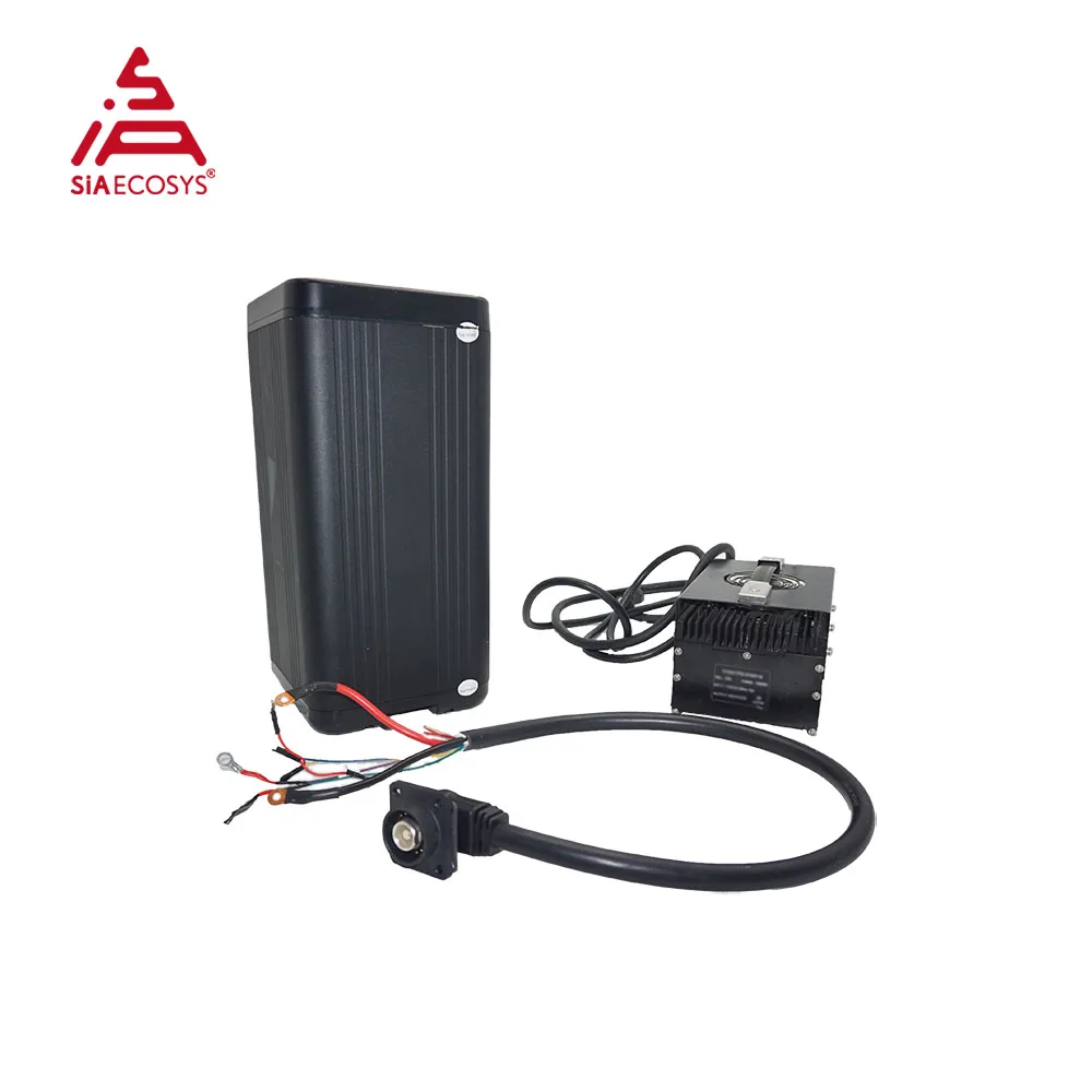 SiAECOSYS New 72V 30Ah 20S Lithium ion Battery 35A Continuous 70A Peak Discharge Current with 1200W Charger Kit