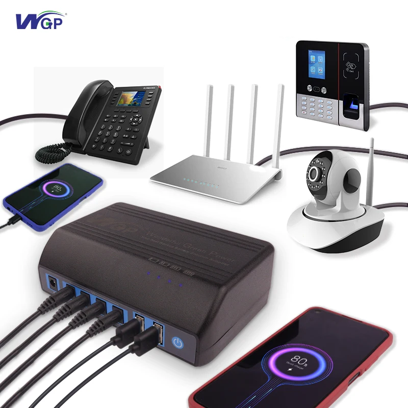 Wgp-ポータブルバッテリー充電ステーション,容量31200mah,12v,出力,LEDストリップライト用,wifiルーターモデム