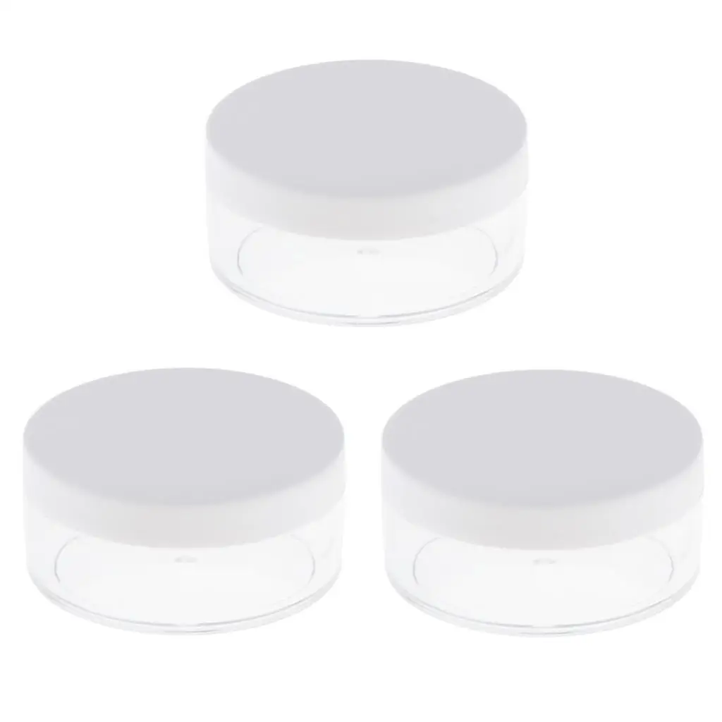 Упаковка из 3 штук, 50 г, 1,8 унции, пластиковая пустая банка, дорожные румяна, косметический контейнер для макияжа, хорошие подарки для отправки