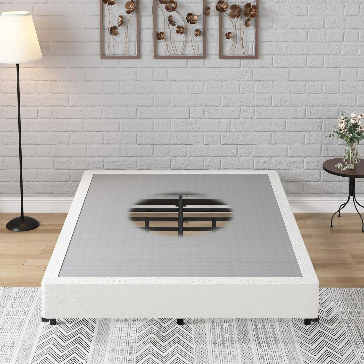 

Full Size Box Spring With Fabric Cover Set,7 H High Profile Full Box Spring With 3000Lbs Max Weight Capacity, Durable Mattress