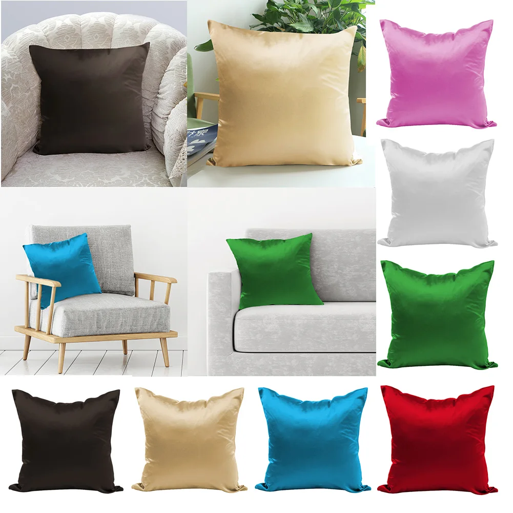 Satin Silk Chair Cushion Sleev - Silk Pillowcase ulasan dan harga