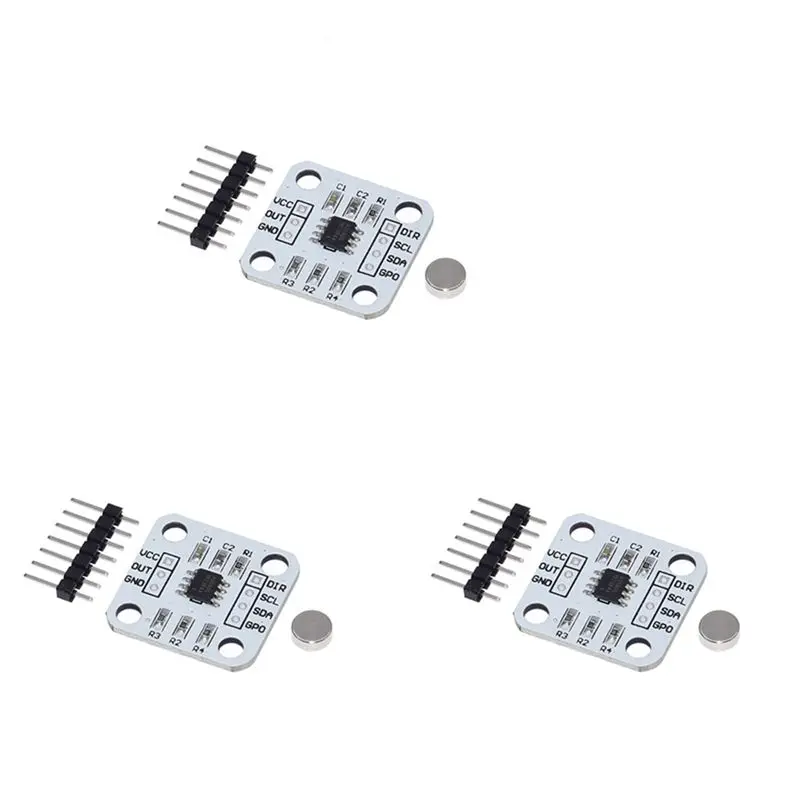 

3Pcs AS5600 Encoder 12 Bit Magnetic Induction Angle Measuring Module CAA