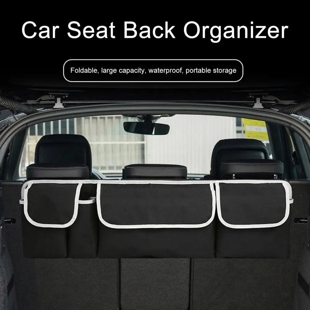 Capacity Car Trunk Storage Bag Waterproof Car Seat Back Organizer with Capacity for Trunk Storage Durable Wear Resistant Hanging