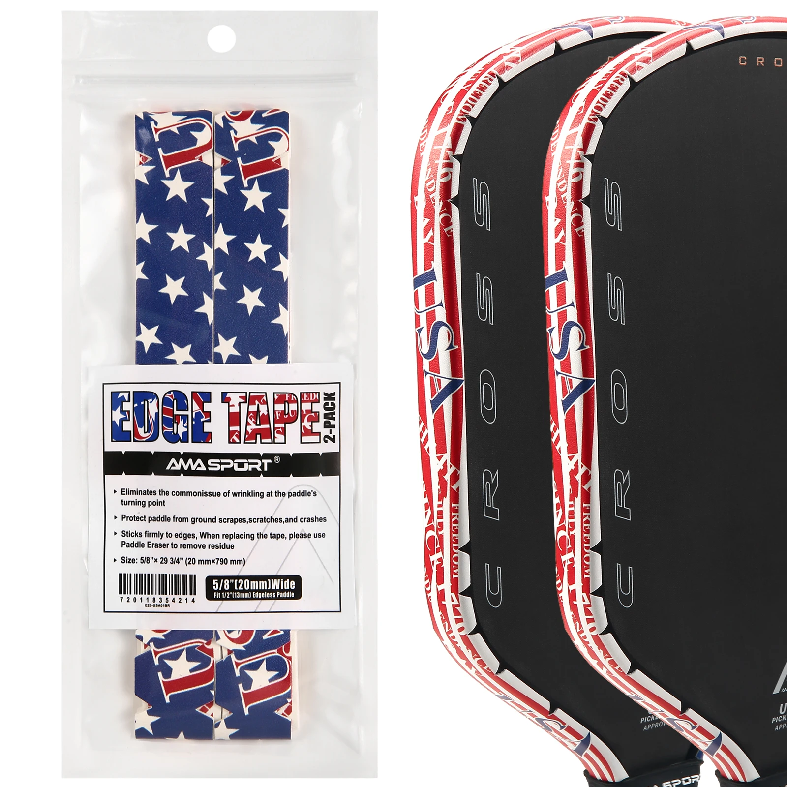 AMA SPORT 2Pcs/Bag Pickleball Edge Guard Tape Innovative Sawtooth Design & Premium PU Material for Pickleball Training Equipment