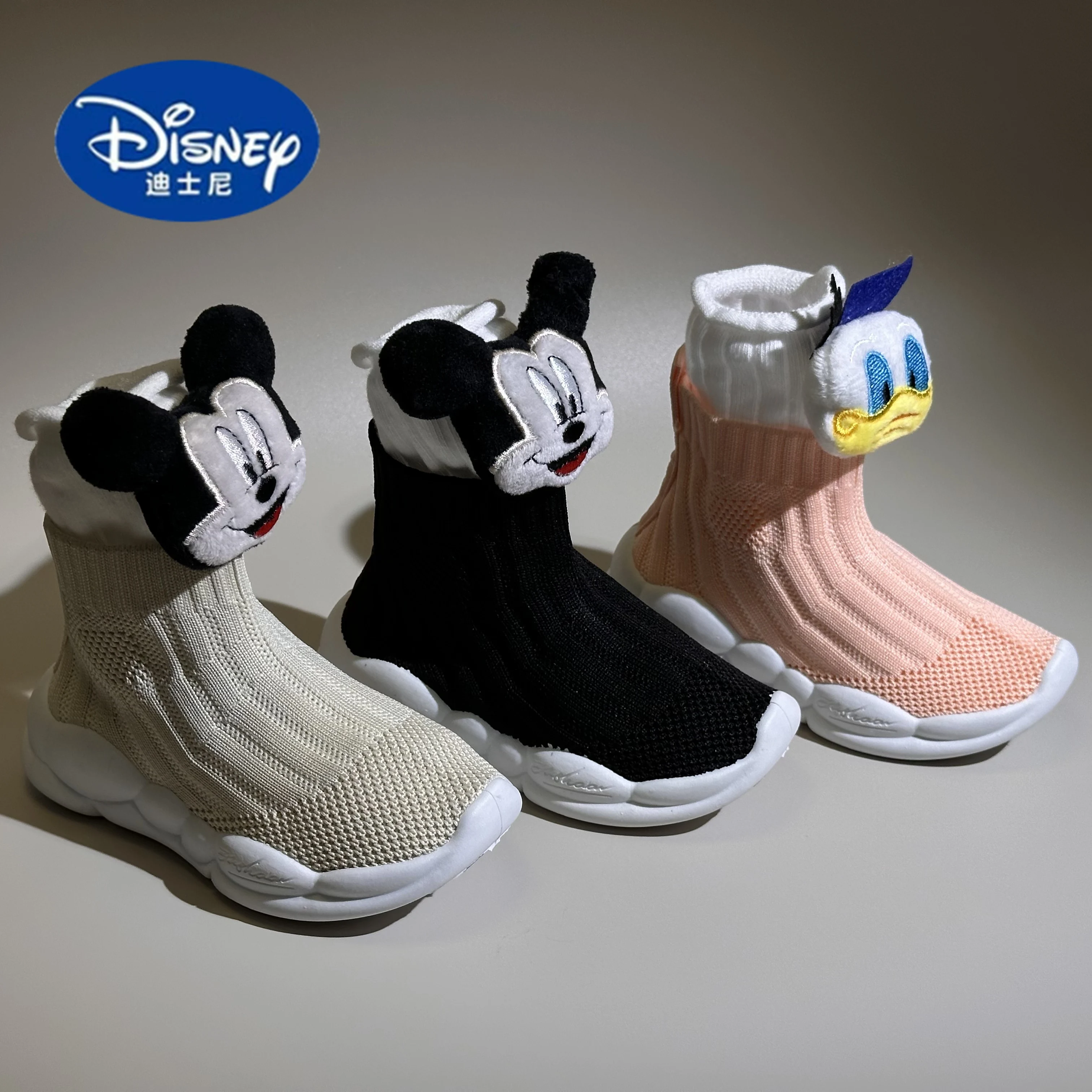

Disney 2025 Kids High Top Sneakers, Breathable Knit Sports Shoes for Boys & Girls, Korean Style Casual Web Shoes
