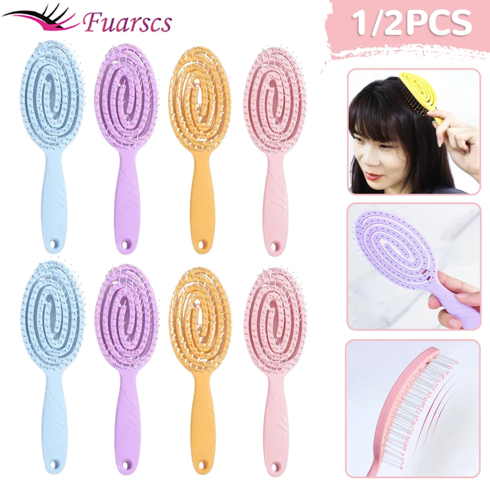 女性用ダブルパーパスマッサージコーム,ウェットおよびドライヘアスタイリングツール,デタングラー,サロン
