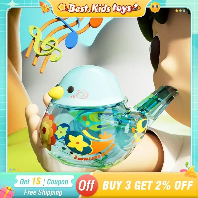 Sifflet d'eau pour enfants, jouet Variable, simulation du son d'oiseau, peut ajouter un sifflet d'eau, formation à la prononciation, jeu de jouets pour enfants