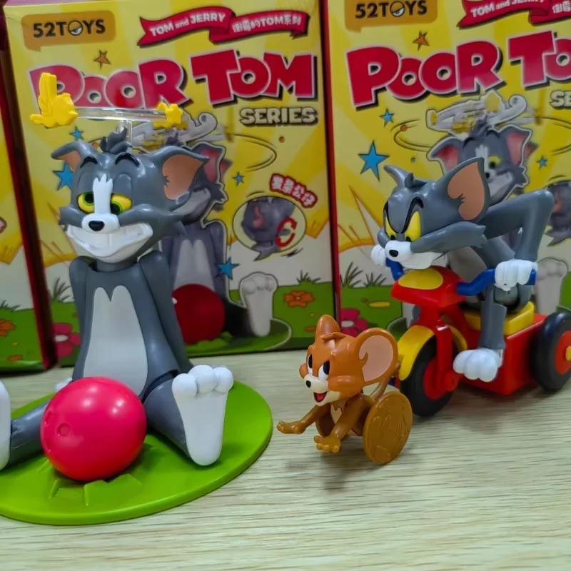 New 52toys Tom And Jerry Anime Figure Poor Tom Series Blind Box 2024 New Tom And Jerry Mystery Box Room Decoration Birthday Gift