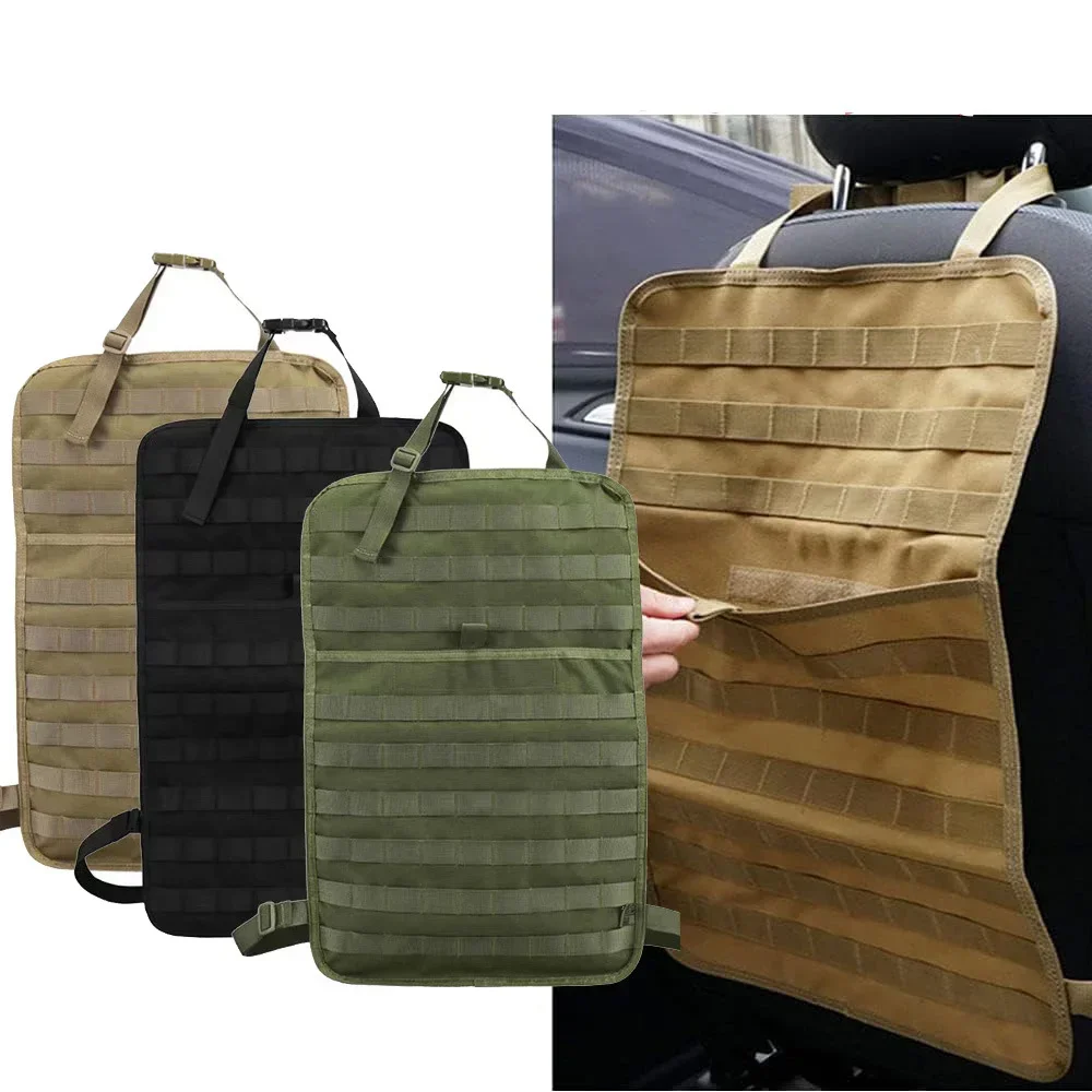 Car Rear Seat Back Storage Bag Multi Hanging Strap Tactical Molle Trunk Bag Organizer Auto Stowing Outdoor Hunting Accessories