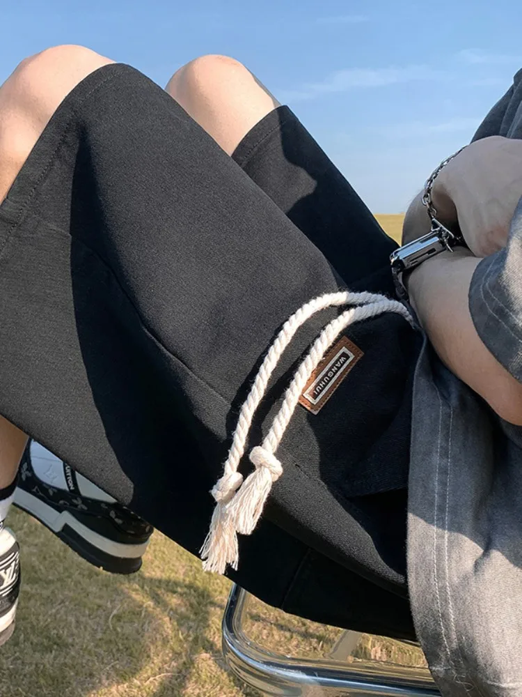 

Мужские короткие джинсы в японском ретро-стиле, летние тонкие брюки-капри Cityboy, прямые брюки со средней талией, износостойкие