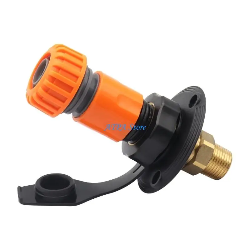 U13C Leak Resistant RVs Water Connection Brass Fitting Water Fill Hatches