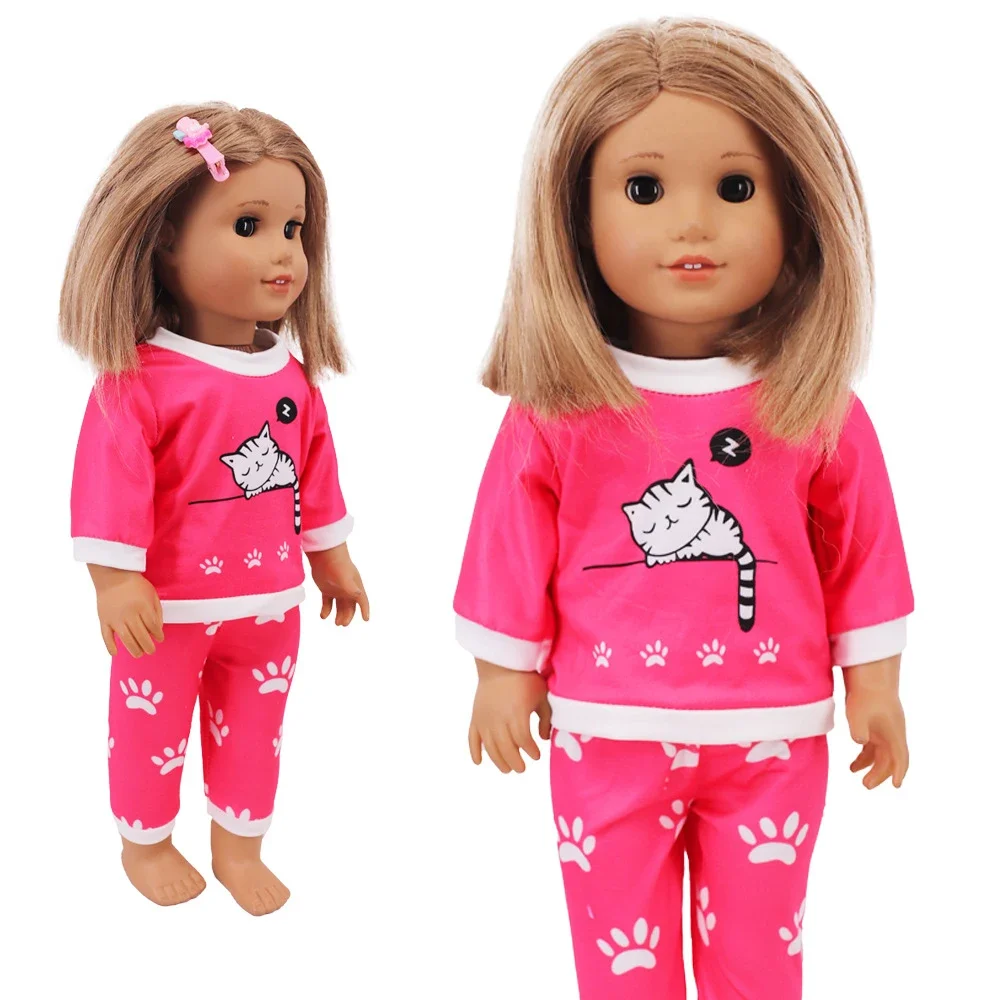 18 inch American girl doll clothing children's toy changing casual pajama doll clothing