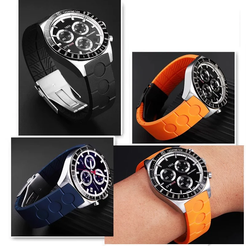 男性用アークインターフェースシリコン時計バンド,t044リズム,ラバーストラップ,1853シリーズt044417a t04430a,20mm