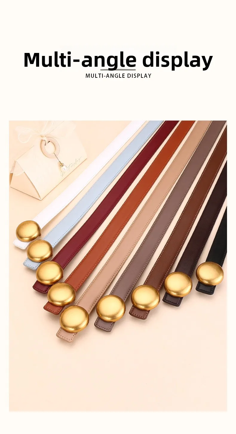 Winter Neuer 2,5 cm Ledergürtel für Damen, Echtledergürtel, Modeaccessoire, Mehrzweck-Taillengürtel, hochwertiges Gefühl, Jea – Detail 10