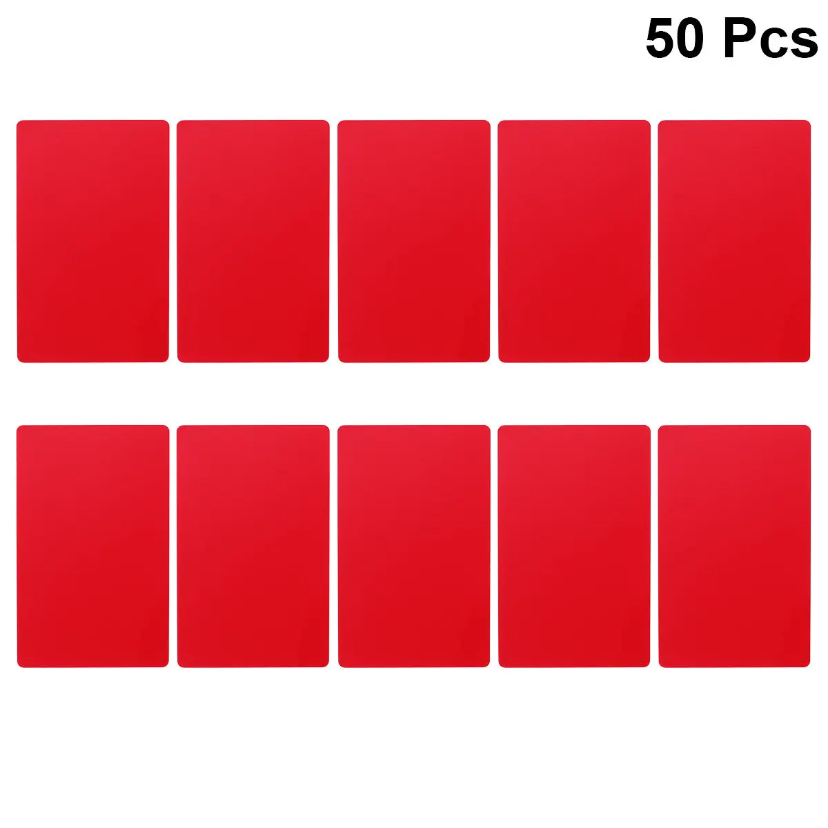 

50Pcs Colored Thin Anodized Aluminum Blank Business Cards Standard Size Rounded Corners DIY Cnc Engraving Machine Engraver Red