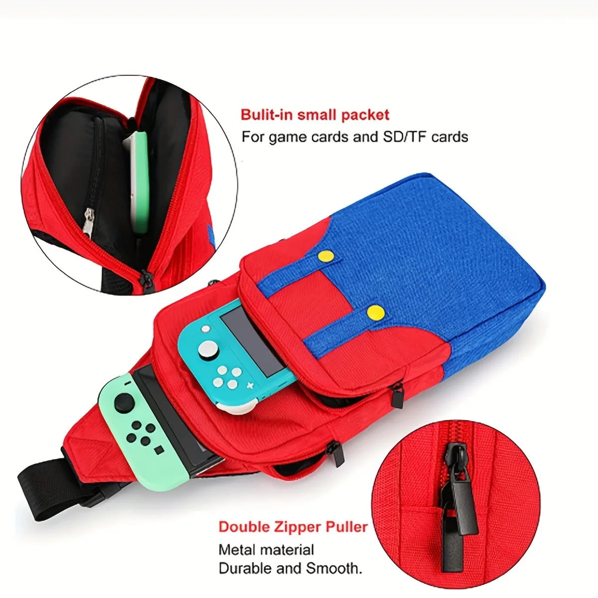 Cute Travel Bag For Nintendo Switch/Lite/OLED/Steam Deck Console Accessories, Waterproof Backpack Crossbody Shoulder Chest Bag