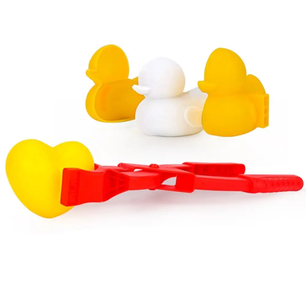 Plastics Winter Snowball Maker Toy Dinosaur Wear-resistant Snow Duck Ball Making Tool Portable Anti-slip Handle