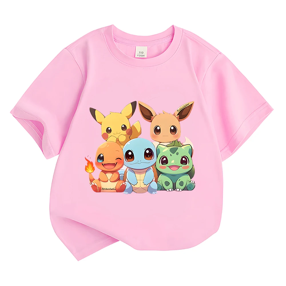 Kawaii Kleine Pekach Dieren T-Shirt Kids Cartoon Dieren T-Shirt Jongens Kinderen Kleding Anime Korte Mouw Tees Tops Футболки