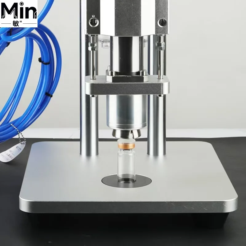 Ready To Ship Pneumatic Perfume Bottle Crimper 13mm 20mm Aluminum Plastic Spray Cap Crimping Machine