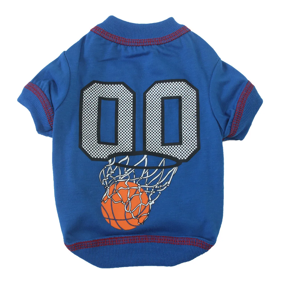 Soft Blank Dog Shirt Clothes Custom Dog Baseball Jersey with Number for Small Pet Dogs Spring Summer Dog Shirts New Designer