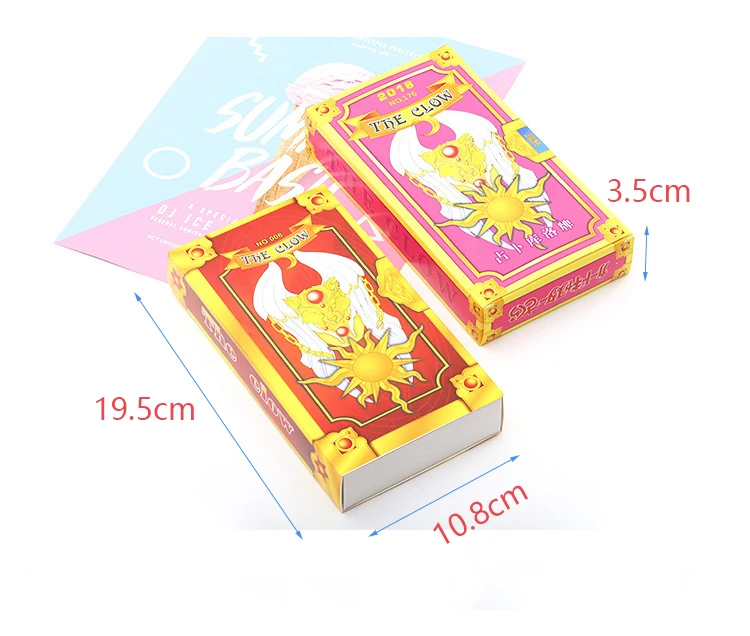 Anime Sakura Clow Karte Cosplay KINOMOTO SAKURA Karte Tarot Halloween Party Kostüme Requisiten Weihnachten Geschenke Sammeln 59 Stücke Große Größe – Detail 4