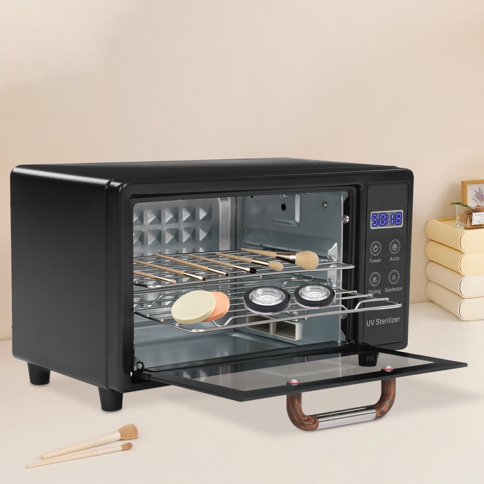 Black 110V 160W Nail And Tattoo Tool Drying Box American Standard Sterilizer for Nail Tools Nail Care Tools Drying Box For Nail