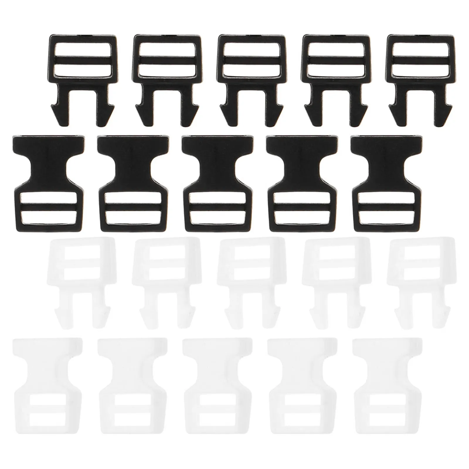 120Pcs Mini Plastic Snap Buckles Side Release Backpack Strap Buckle Replacement Lightweight Pet Collar Adjustment