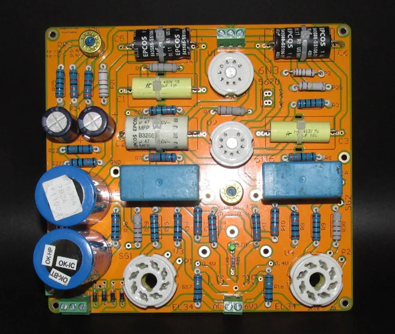 6 n3 6 n6 el34 Vakuum röhre ultra lineare Push-Pull-Schaltung 40w Mono-Audio verstärker platine