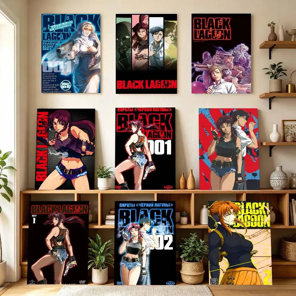 Anime Bblack Lagoon Poster Self-adhesive Art Room Entrance Restaurant Wall Decor Art Painting