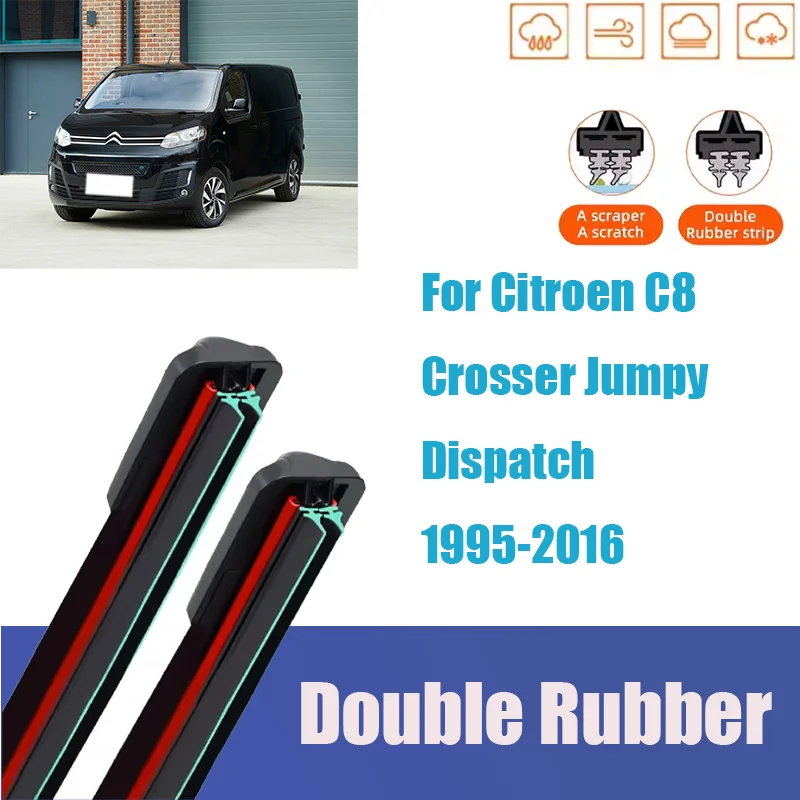 

For Citroen C8 Crosser Jumpy Dispatch Front Windshield Wiper General Motors Multifunctional Double Rubber Strip Wiper Wholesale