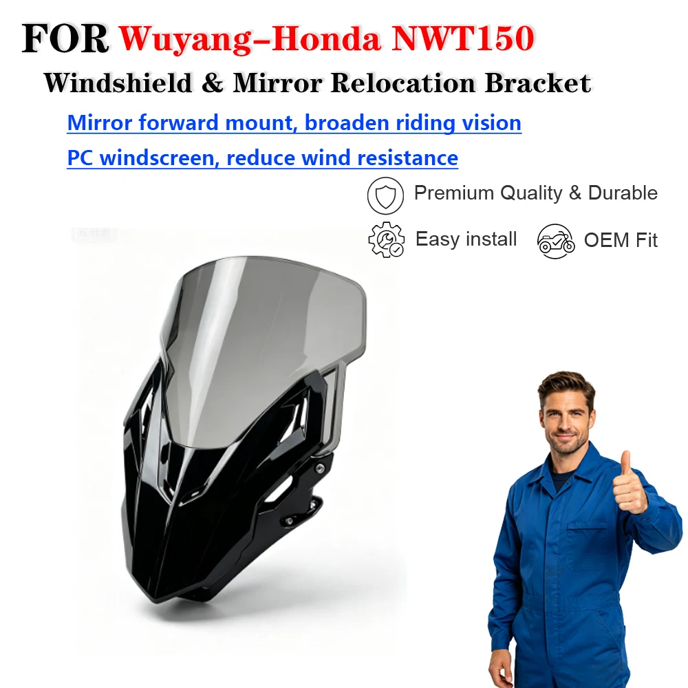 PC Windscreen Mirror Relocation Kit Reduce Wind Resistance Non-destructive Mod Accessories For NWT150 Scooter Accesorios moto