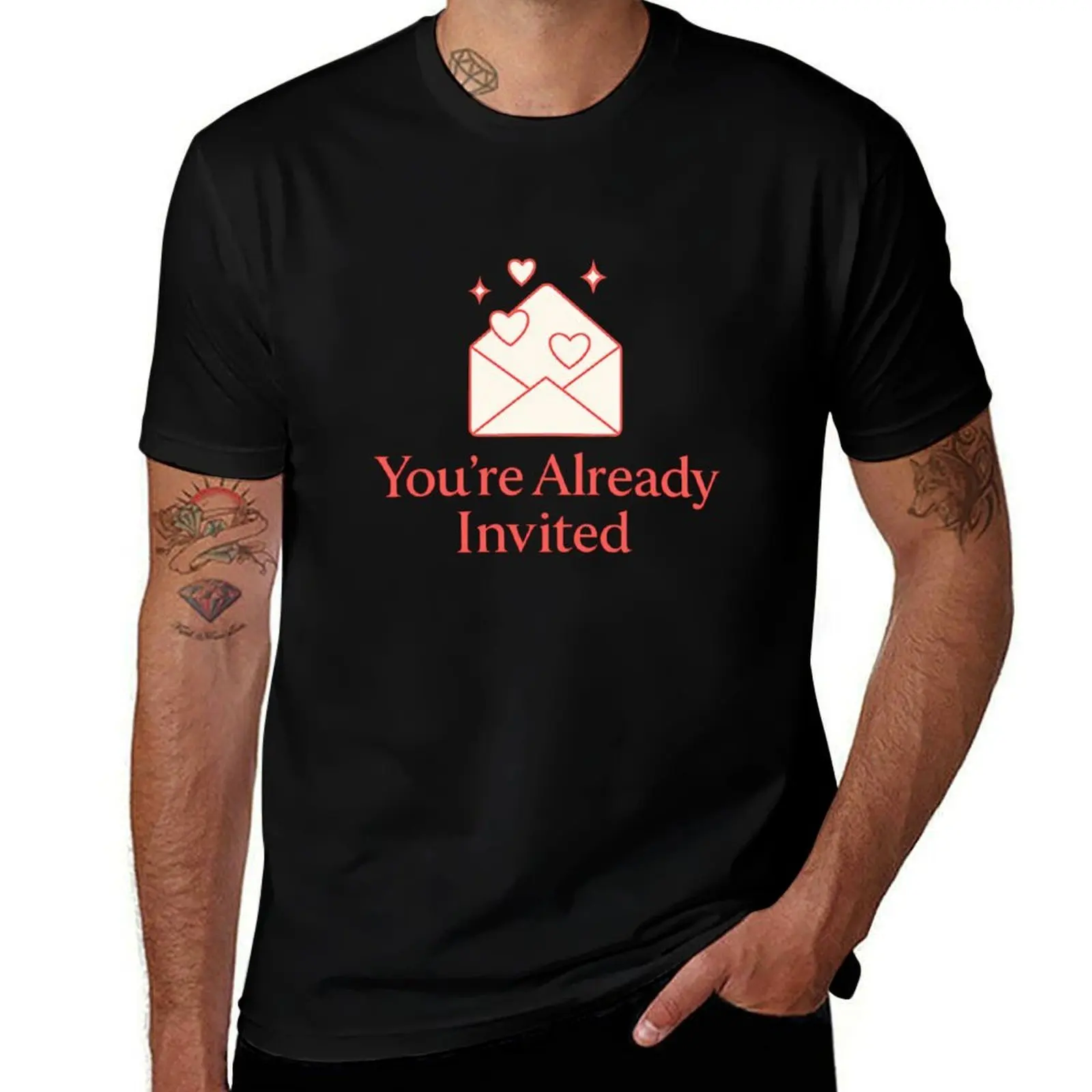 

You’re Already Invited – Cute Envelope Sorority Art T-Shirt anime stuff cotton man t-shirts plus sizes anime shirts men