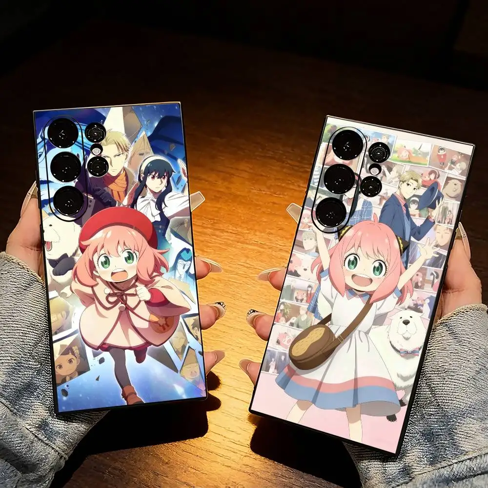 A-Anya Classic SPY X F 3nd Anime Phone Case For Samsung S25,S24,S21,S22,S23,S20,Ultra,S26,Plus,Fe,Note,5G Black Cover