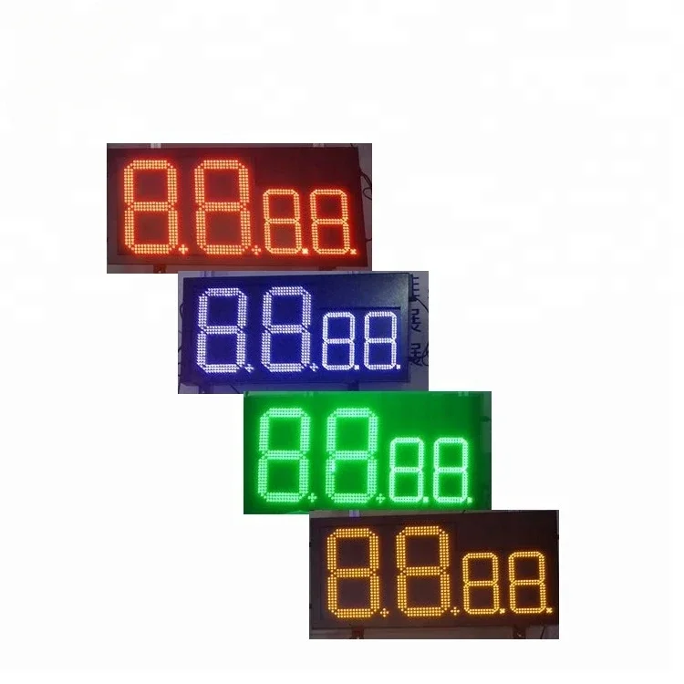 شاشة LED كبيرة الحجم مقاس 18 بوصة ومشرقة للغاية مقاس 18 بوصة مكونة من 7 أجزاء كبيرة وشاشة أرقام LED من مصنع الصين