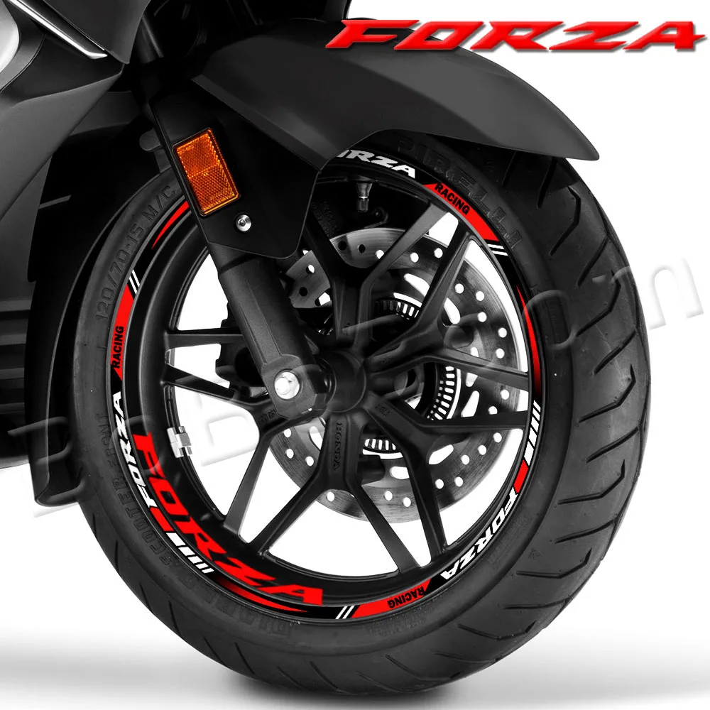 For 125/250/350/750 Motorcycle Wheel Sticker Scooter Reflective Rim Stripe Decals Hub Tape Accessories Waterproof