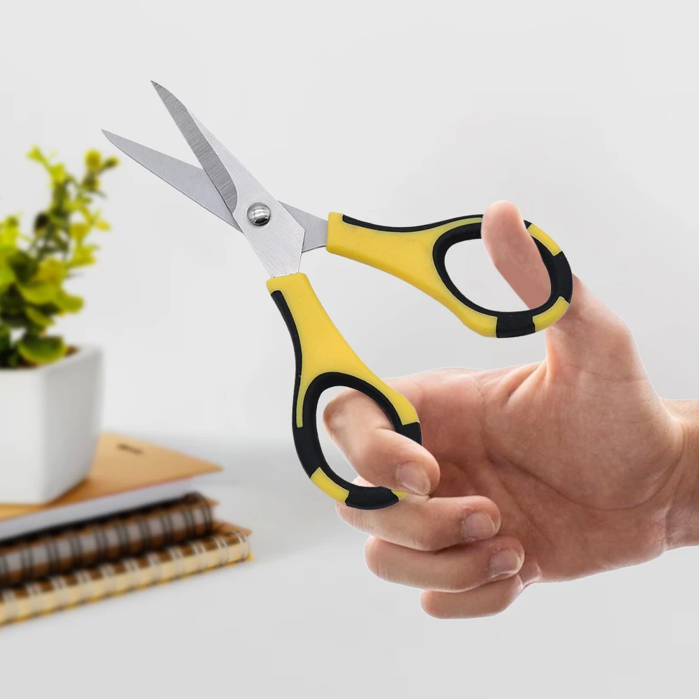 安全カバー付きの小さなクラフト精密はさみ、省力化、紙の切断、学生、カード作成、人間工学に基づいた、オフィス、子供、大人