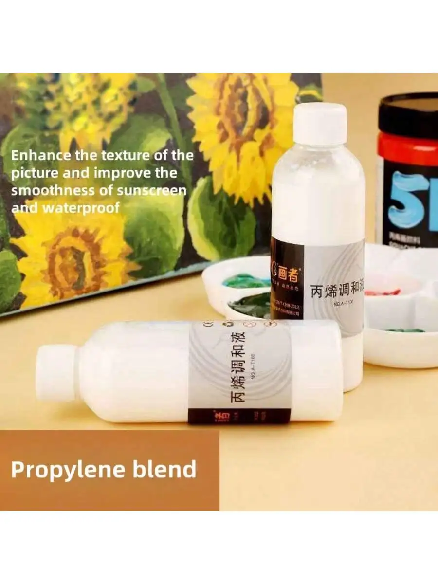 1 bottiglia/miscela acrilica da 100 ml, materiali artistici Miscela per pittura fluida, vernice acrilica lucida più sottile