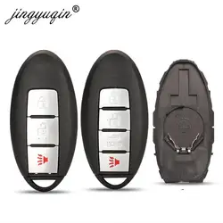 Jingyuqin 3/4 Bottoni Chiave A Distanza Dell'automobile Borsette Caso per Infiniti M35 M45 QX56 FX35 FX37 FX50 EX Smart Keyless Fob Copertura