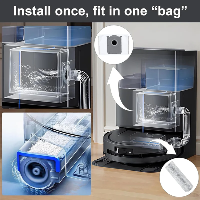 A44T For Ecovacs Deebot T80 Omni Robot Vacuum Cleaner Main Side Brush Hepa Filter Dust Bags Accessories