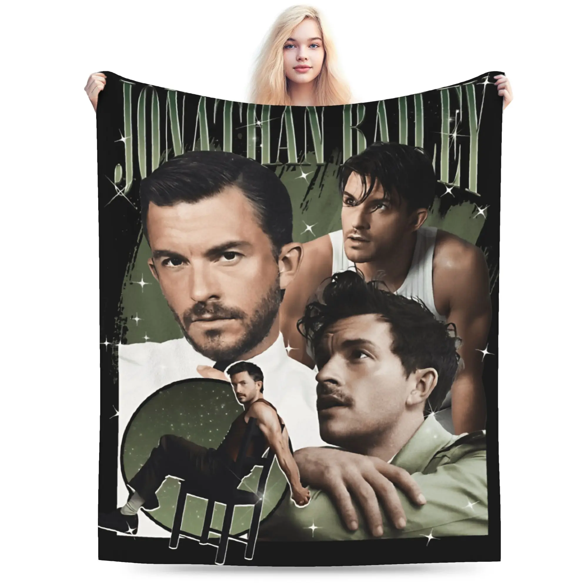 Jonathan Bailey Warm Soft Blanket  Boy Girl Plush Throw Blanket Fashion Home Decor Flannel Bedspread Sofa Bed Cover