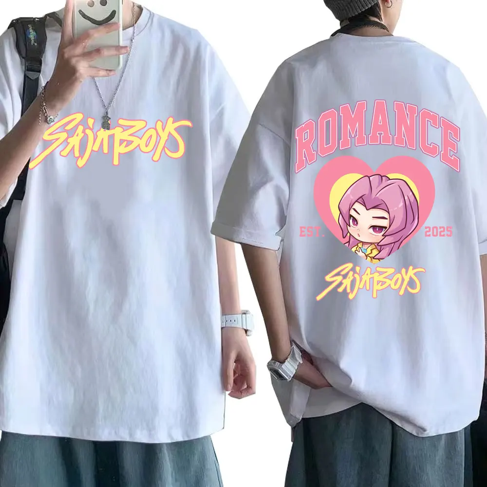 

Kpop Demon Hunters Saja Boys Graphic T-shirts Men Women Cartoon Crewneck Short Sleeve T-shirt Men's Cotton Oversized T Shirts