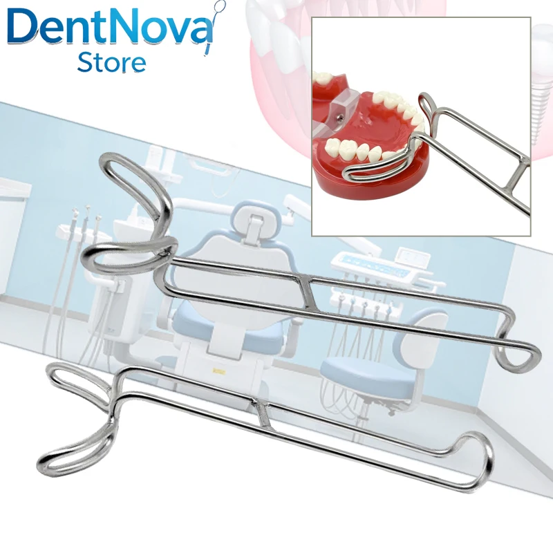 

Dental Double-headed Retractor Stainless Steel Oral Mouth Cheek Lip Expander Opener Intraoral Dental Surgery Tool
