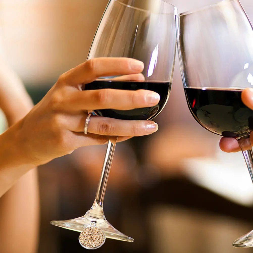 

Cup Signs Glass Label Marker Round Tall Glasses Stickers Party Identifiers