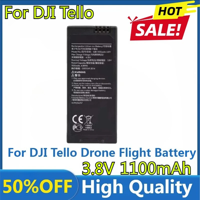 

New High Quality 3.8V 1100mAh High Capacity Battery for DJI Tello Drone Flight Battery Accessories