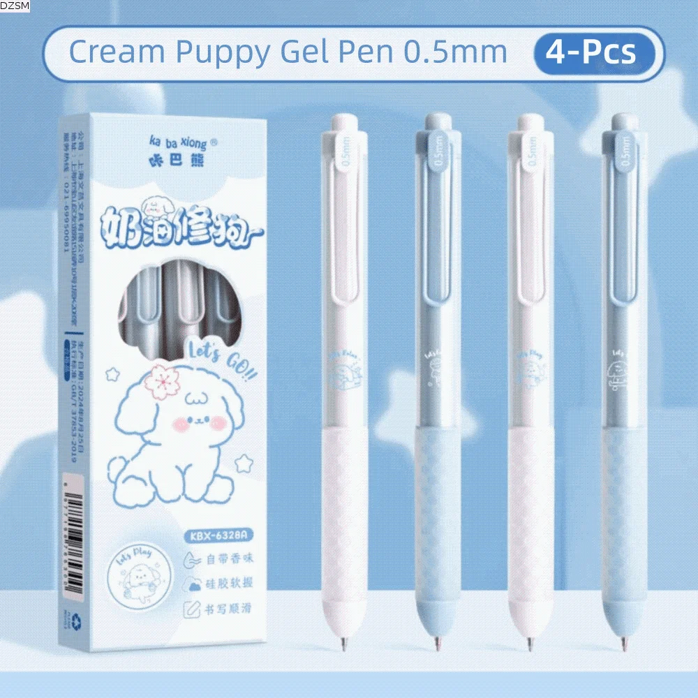 4Pcs 0.5mm Black Ink Gel Pen Retractable Ultra Soft Grip Ballpoint Pen Quick Drying Ink Pen Clip Design Signature Pen Adult